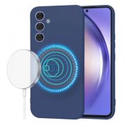 Husa MagSafe pentru Samsung Galaxy A54 A546, Techsuit, SoftFlex, Bleumarin
