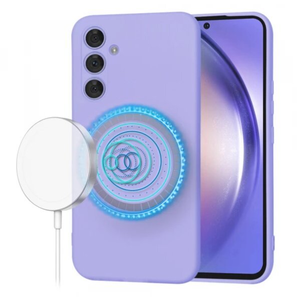 Husa MagSafe pentru Samsung Galaxy A54 A546, Techsuit, SoftFlex, Mov Deschis