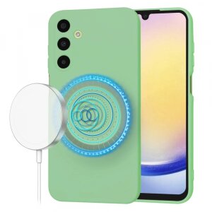 Husa MagSafe pentru Samsung Galaxy A54 A546, Techsuit, SoftFlex, Verde