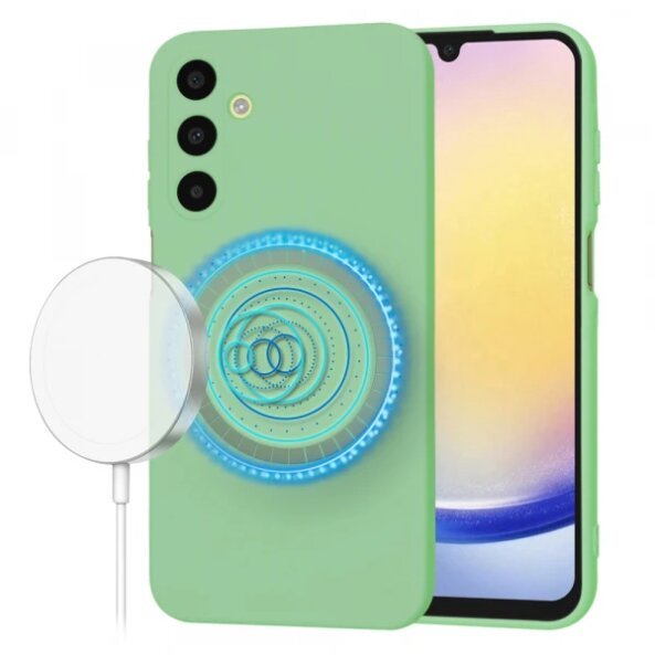 Husa MagSafe pentru Samsung Galaxy A54 A546, Techsuit, SoftFlex, Verde