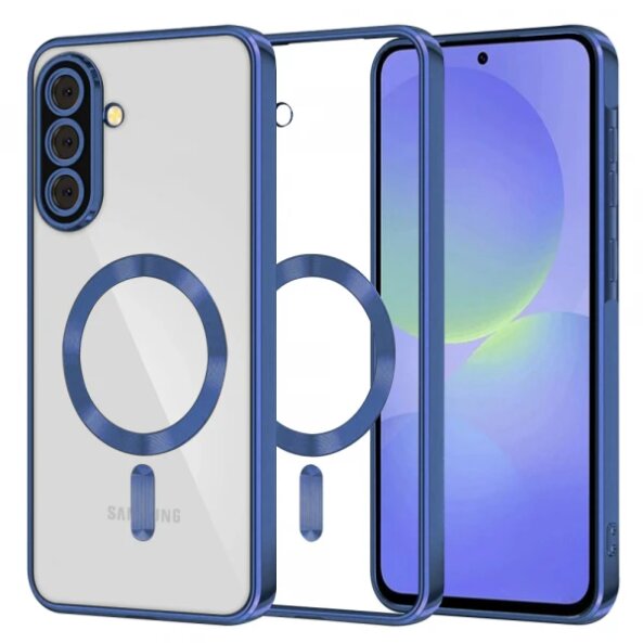 Husa MagSafe pentru Samsung Galaxy A56 A566 / A36 A366, Techsuit, Luxury Crystal, Albastra