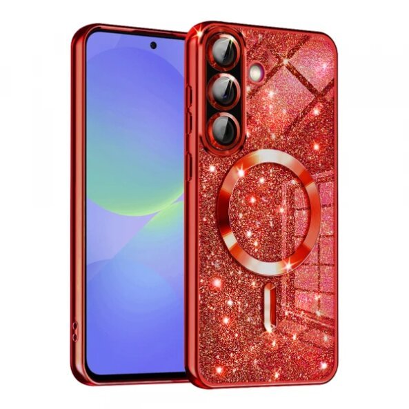Husa MagSafe pentru Samsung Galaxy A56 A566 / A36 A366, Techsuit, Luxury Glitter, Rosie