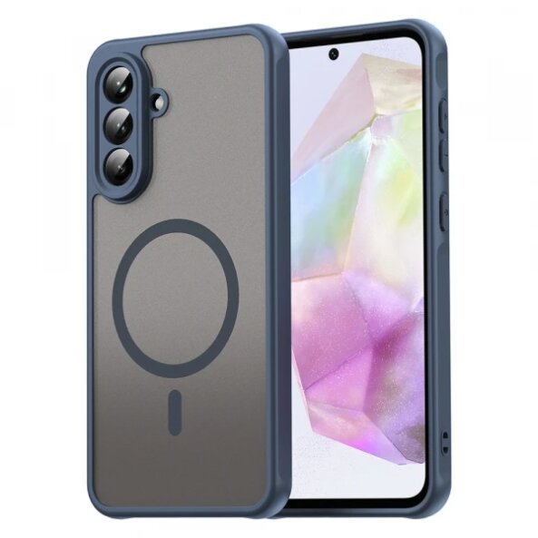 Husa MagSafe pentru Samsung Galaxy A56 A566, Techsuit, HaloFrost II, Bleumarin