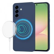 Husa MagSafe pentru Samsung Galaxy A56 A566, Techsuit, SoftFlex, Bleumarin