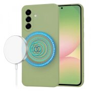 Husa MagSafe pentru Samsung Galaxy A56 A566, Techsuit, SoftFlex, Verde Deschis