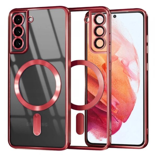 Husa MagSafe pentru Samsung Galaxy S21 5G G991, Techsuit, Luxury Crystal, Rosie