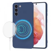 Husa MagSafe pentru Samsung Galaxy S21 5G G991, Techsuit, SoftFlex, Bleumarin