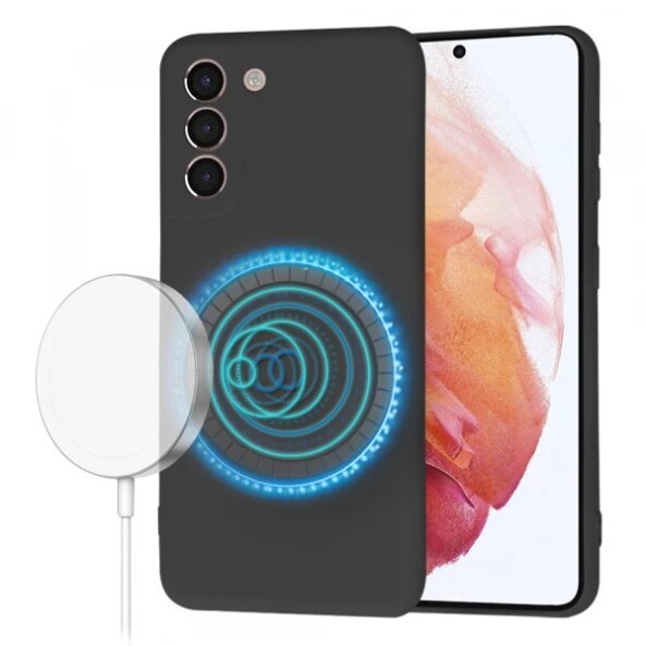Husa MagSafe pentru Samsung Galaxy S21 5G G991, Techsuit, SoftFlex, Neagra