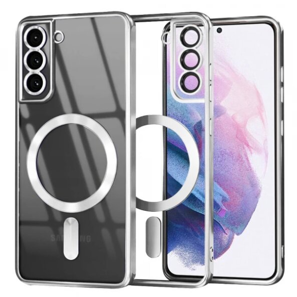 Husa MagSafe pentru Samsung Galaxy S21+ 5G G996, Techsuit, Luxury Crystal, Argintie