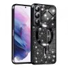 Husa MagSafe pentru Samsung Galaxy S21 FE 5G G990, Techsuit, Luxury Glitter, Neagra