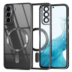 Husa MagSafe pentru Samsung Galaxy S22 5G S901, Techsuit, Luxury Crystal, Neagra