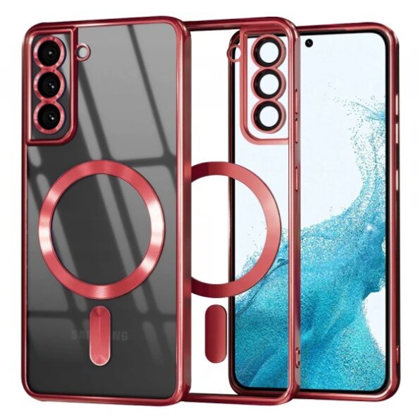 Husa MagSafe pentru Samsung Galaxy S22 5G S901, Techsuit, Luxury Crystal, Rosie