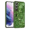Husa MagSafe pentru Samsung Galaxy S22 5G S901, Techsuit, Luxury Glitter, Verde Inchis