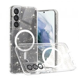 Husa MagSafe pentru Samsung Galaxy S22 5G S901, Techsuit, SparkleSkin, Transparenta
