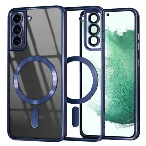 Husa MagSafe pentru Samsung Galaxy S22+ 5G S906, Techsuit, Luxury Crystal, Albastra