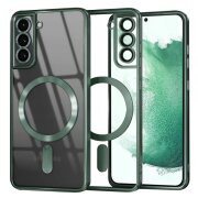 Husa MagSafe pentru Samsung Galaxy S22+ 5G S906, Techsuit, Luxury Crystal, Verde Inchis