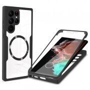 Husa MagSafe pentru Samsung Galaxy S22 Ultra 5G S908, Techsuit, ColorVerse 360, Neagra