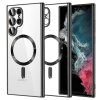 Husa MagSafe pentru Samsung Galaxy S22 Ultra 5G S908, Techsuit, Luxury Crystal, Neagra