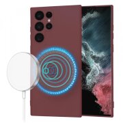 Husa MagSafe pentru Samsung Galaxy S22 Ultra 5G S908, Techsuit, SoftFlex, Visinie