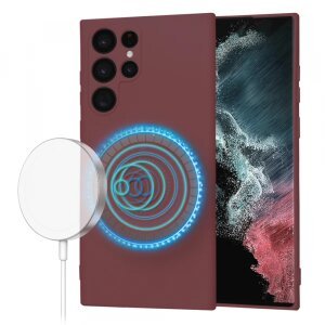 Husa MagSafe pentru Samsung Galaxy S22 Ultra 5G S908, Techsuit, SoftFlex, Visinie