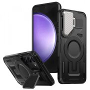 Husa MagSafe pentru Samsung Galaxy S23 FE S711, Techsuit, CamVault, Neagra
