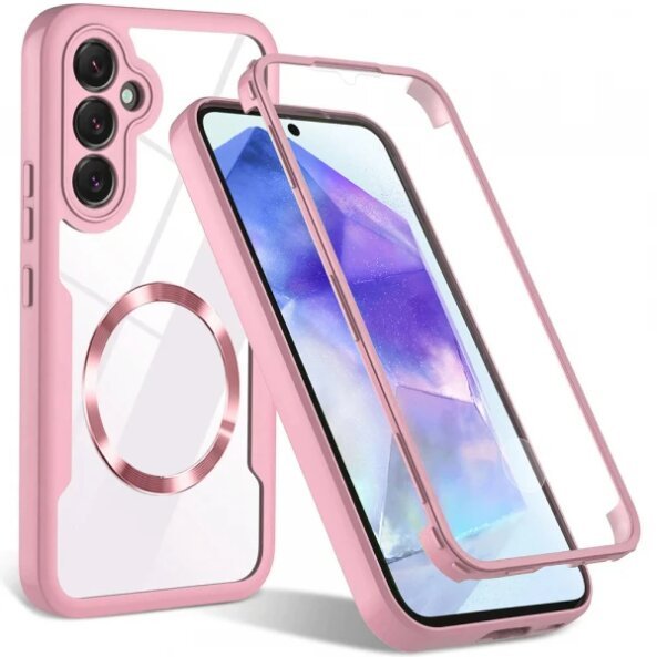 Husa MagSafe pentru Samsung Galaxy S23 FE S711, Techsuit, ColorVerse 360, Roz