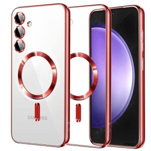 Husa MagSafe pentru Samsung Galaxy S23 FE S711, Techsuit, Luxury Crystal, Rosie