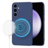 Husa MagSafe pentru Samsung Galaxy S23 FE S711, Techsuit, SoftFlex, Bleumarin