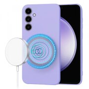 Husa MagSafe pentru Samsung Galaxy S23 FE S711, Techsuit, SoftFlex, Mov Deschis