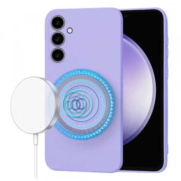 Husa MagSafe pentru Samsung Galaxy S23 FE S711, Techsuit, SoftFlex, Mov Deschis