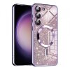 Husa MagSafe pentru Samsung Galaxy S23 S911, Techsuit, Luxury Glitter, Mov Deschis
