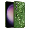 Husa MagSafe pentru Samsung Galaxy S23 S911, Techsuit, Luxury Glitter, Verde Inchis