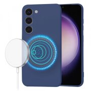 Husa MagSafe pentru Samsung Galaxy S23 S911, Techsuit, SoftFlex, Bleumarin