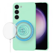 Husa MagSafe pentru Samsung Galaxy S23 S911, Techsuit, SoftFlex, Verde