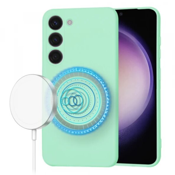 Husa MagSafe pentru Samsung Galaxy S23 S911, Techsuit, SoftFlex, Verde