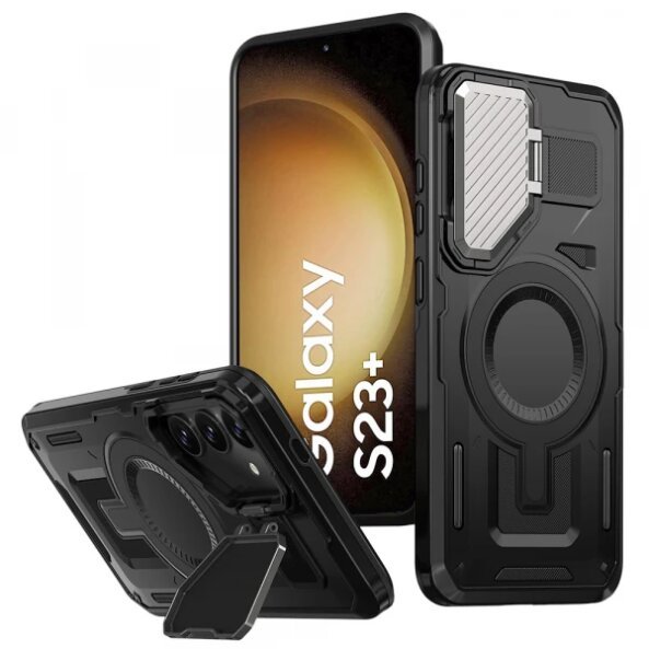 Husa MagSafe pentru Samsung Galaxy S23+ S916, Techsuit, CamVault, Neagra