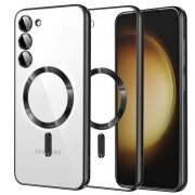 Husa MagSafe pentru Samsung Galaxy S23+ S916, Techsuit, Luxury Crystal, Neagra