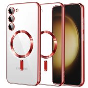 Husa MagSafe pentru Samsung Galaxy S23+ S916, Techsuit, Luxury Crystal, Rosie