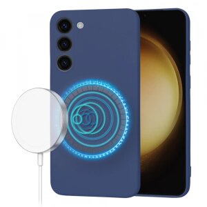 Husa MagSafe pentru Samsung Galaxy S23+ S916, Techsuit, SoftFlex, Bleumarin