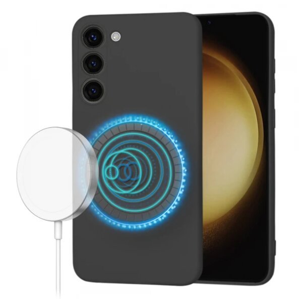Husa MagSafe pentru Samsung Galaxy S23+ S916, Techsuit, SoftFlex, Neagra