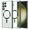 Husa MagSafe pentru Samsung Galaxy S23 Ultra S918, Techsuit, Luxury Crystal, Verde Inchis