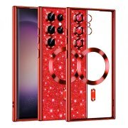 Husa MagSafe pentru Samsung Galaxy S23 Ultra S918, Techsuit, Luxury Glitter, Rosie