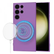 Husa MagSafe pentru Samsung Galaxy S23 Ultra S918, Techsuit, SoftFlex, Mov