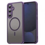 Husa MagSafe pentru Samsung Galaxy S24 FE S721, Techsuit, HaloFrost II, Mov