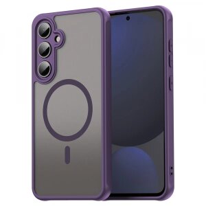 Husa MagSafe pentru Samsung Galaxy S24 FE S721, Techsuit, HaloFrost II, Mov