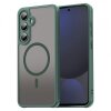 Husa MagSafe pentru Samsung Galaxy S24 FE S721, Techsuit, HaloFrost II, Verde