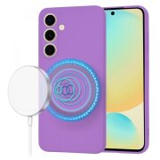 Husa MagSafe pentru Samsung Galaxy S24 FE S721, Techsuit, SoftFlex, Mov