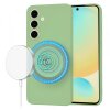 Husa MagSafe pentru Samsung Galaxy S24 FE S721, Techsuit, SoftFlex, Verde