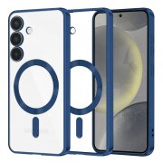 Husa MagSafe pentru Samsung Galaxy S24 S921, Techsuit, Luxury Crystal, Albastra