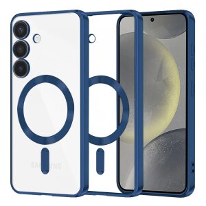Husa MagSafe pentru Samsung Galaxy S24 S921, Techsuit, Luxury Crystal, Albastra